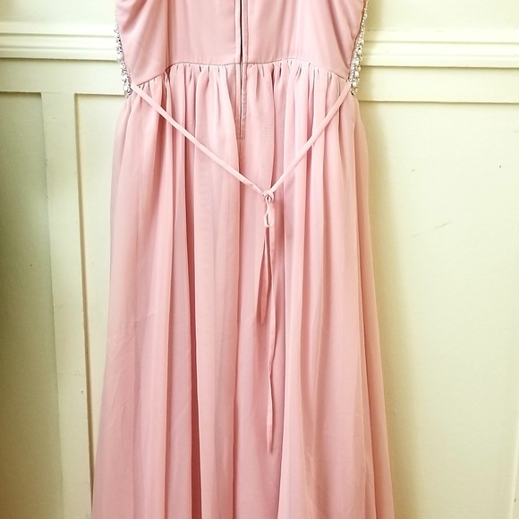 Pink Beaded and Jeweled Prom Formal Dress - Picture 4 of 4